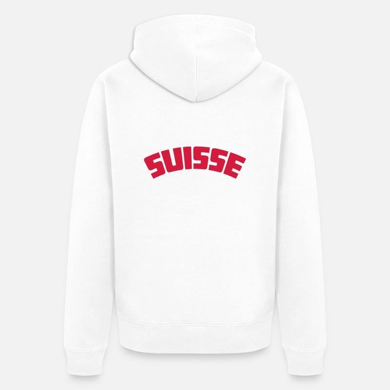 suisse - Unisex Premium Bio Zip Hoodie - Weiß