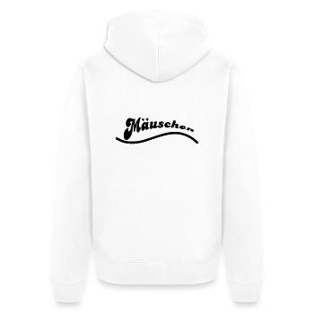 little mouse - Unisex Premium Organic Zip Hoodie - white - Back - Thijin (182cm)