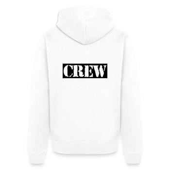 crew design. - Unisex Premium Organic Zip Hoodie - white - Back - Thijin (182cm)