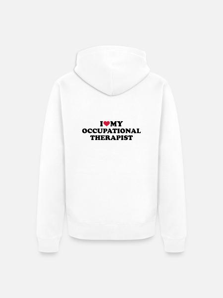 Ergotherapeut - Unisex Premium Bio Zip Hoodie - Weiß