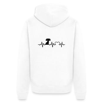 Dog dog - Unisex Premium Organic Zip Hoodie - white - Back - Thijin (182cm)