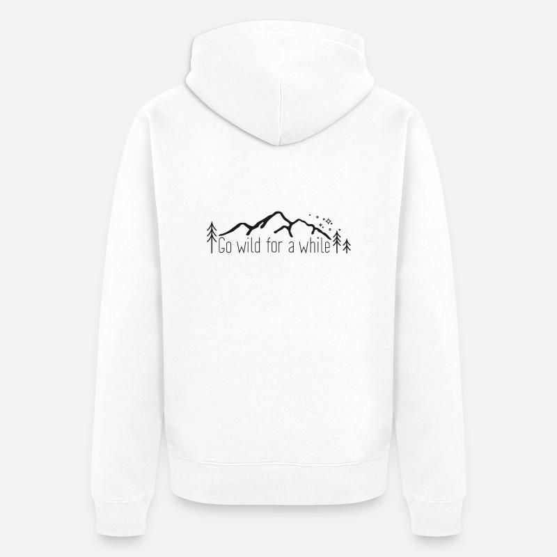 Déchaînez-vous pendant un moment - Veste à capuche bio Premium Unisexe - blanc