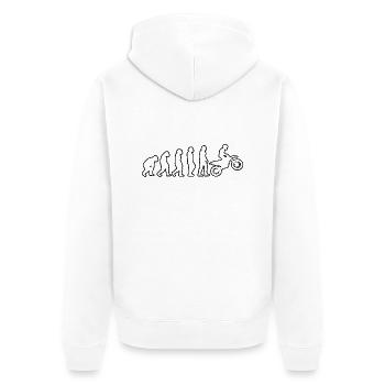 Motocross Motocycliste Cadeau Moto Cyclomoteur - Veste à capuche bio Premium Unisexe - blanc - Dos - Thijin (182cm)