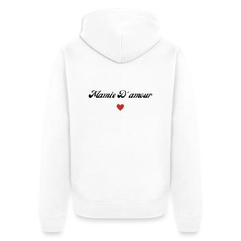 mamie d'amour - Veste à capuche bio Premium Unisexe - blanc - Dos - Thijin (182cm)