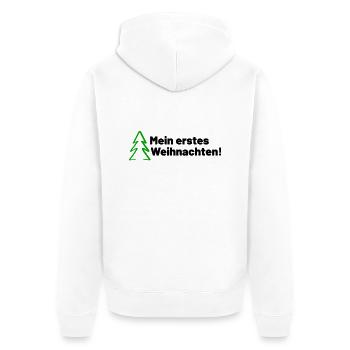 Mein erstes Weihnachten - Unisex Premium Bio Zip Hoodie - Weiß - Hinten - Thijin (182cm)
