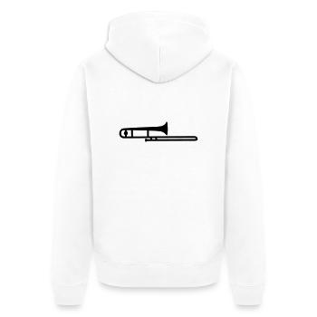 trombone - Veste à capuche bio Premium Unisexe - blanc - Dos - Thijin (182cm)