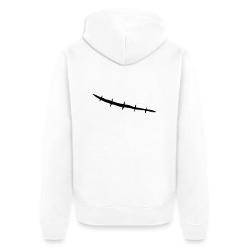 stitched_scar - Veste à capuche bio Premium Unisexe - blanc - Dos - Thijin (182cm)