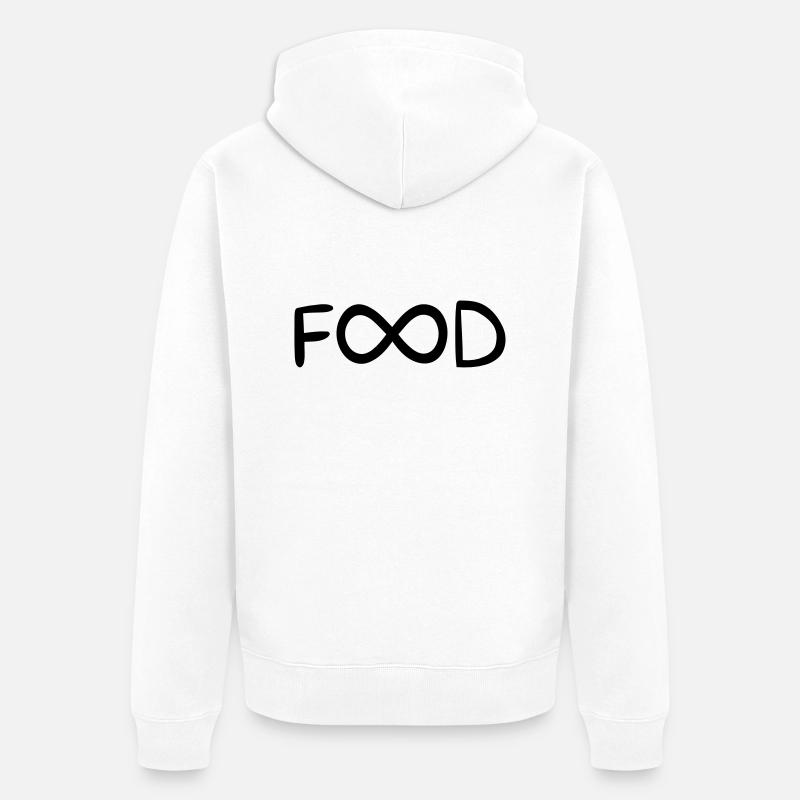 UNENDLICH VIEL ESSEN - Unisex Premium Bio Zip Hoodie - Weiß