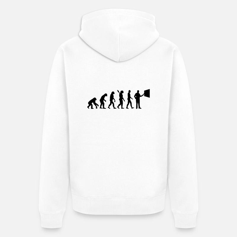 Évolution Prof - Veste à capuche bio Premium Unisexe - blanc