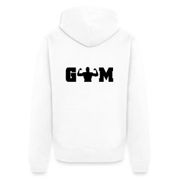 gym - Veste à capuche bio Premium Unisexe - blanc - Dos - Thijin (182cm)