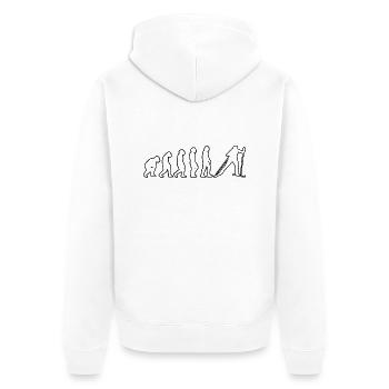 Skier Ski Ski Outfit Skiing Ski Design - Unisex Premium Organic Zip Hoodie - white - Back - Thijin (182cm)