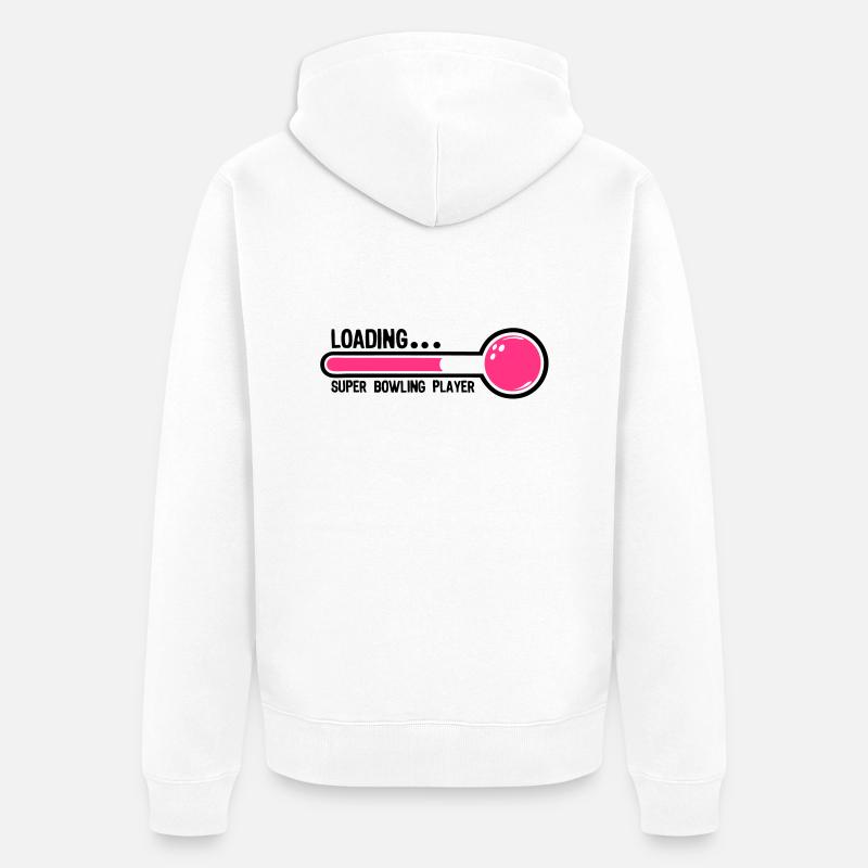 bowling boule loading super player1 - Veste à capuche bio Premium Unisexe - blanc