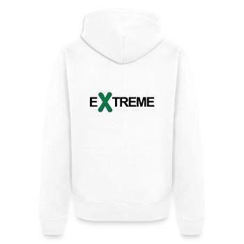 SNOWBOARD, snowboard extrême, hiver, neige - Veste à capuche bio Premium Unisexe - blanc - Dos - Thijin (182cm)