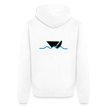 distress_boat - Unisex Premium Organic Zip Hoodie - white - Back - Thijin (182cm)