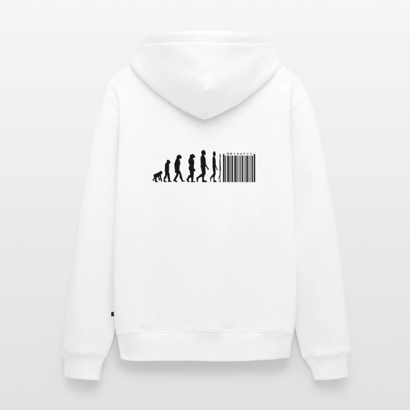 Evolution Strichcode Unisex Premium Bio Zip Hoodie