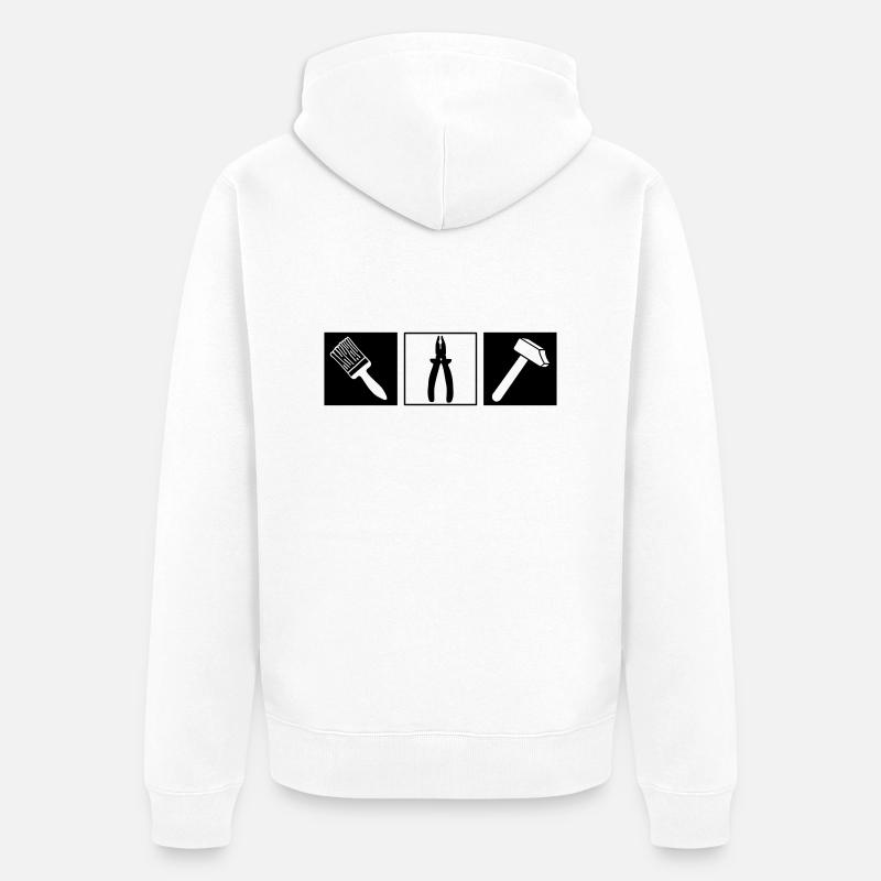 Gardien - Artisans - Veste à capuche bio Premium Unisexe - blanc