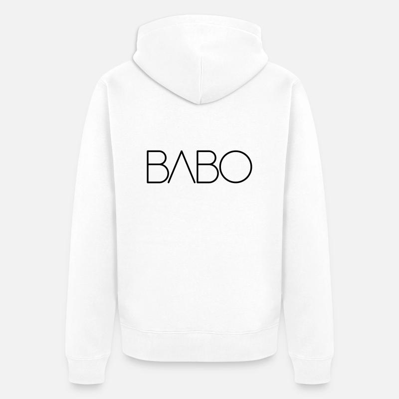 Babo - Veste à capuche bio Premium Unisexe - blanc