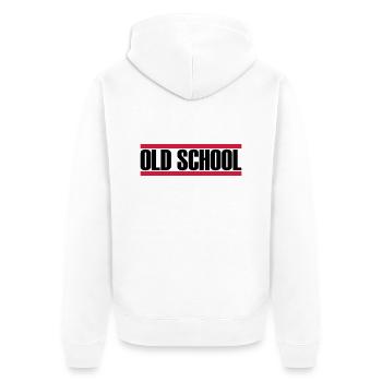 Logo de la vieille école - Veste à capuche bio Premium Unisexe - blanc - Dos - Thijin (182cm)