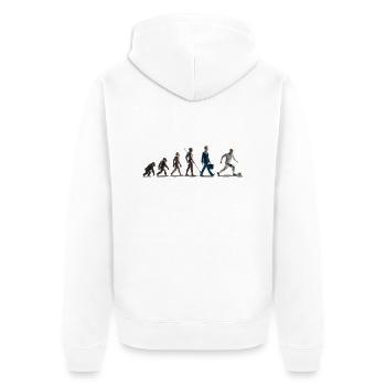 Evolution Soccer 06 2024 Artboard 1 - Unisex Premium Organic Zip Hoodie - white - Back - Thijin (182cm)