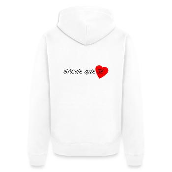 sache_que_je - Veste à capuche bio Premium Unisexe - blanc - Dos - Thijin (182cm)