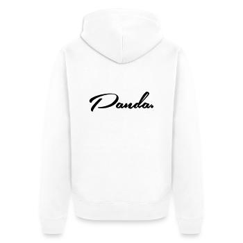 panda. - Unisex Premium Bio Zip Hoodie - Weiß - Hinten - Thijin (182cm)
