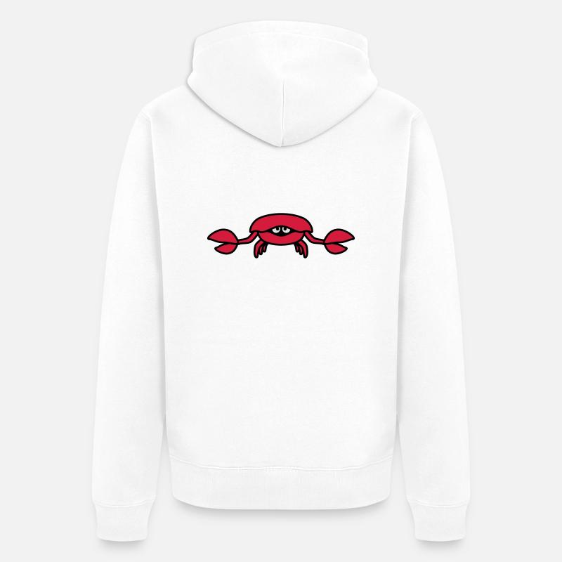 underwater_crab_3c - Veste à capuche bio Premium Unisexe - blanc