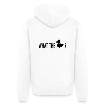 Ce qui le canard? C'est quoi ce bordel? WTF canard - Veste à capuche bio Premium Unisexe - blanc - Dos - Thijin (182cm)