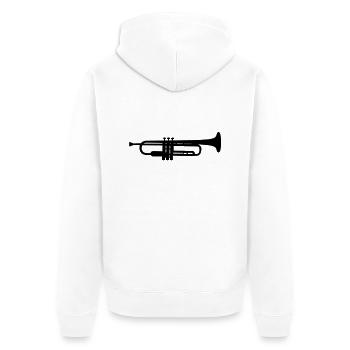 Trompete - Trumpet - Veste à capuche bio Premium Unisexe - blanc - Dos - Thijin (182cm)