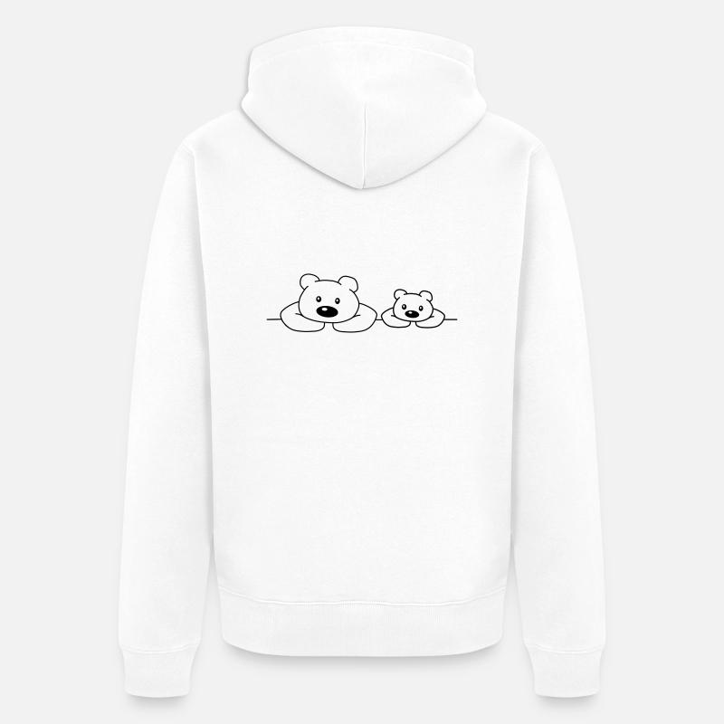 Teddys - Veste à capuche bio Premium Unisexe - blanc