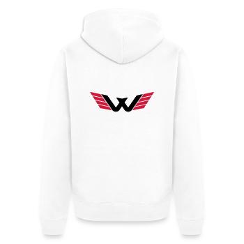 W Logo - Veste à capuche bio Premium Unisexe - blanc - Dos - Thijin (182cm)