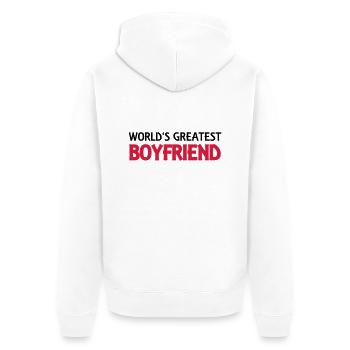 World's greatest boyfriend - Veste à capuche bio Premium Unisexe - blanc - Dos - Thijin (182cm)