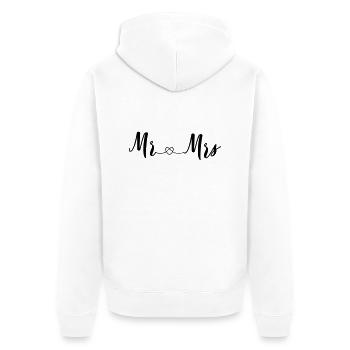 mr_and_mrs_2_hearts - Veste à capuche bio Premium Unisexe - blanc - Dos - Thijin (182cm)