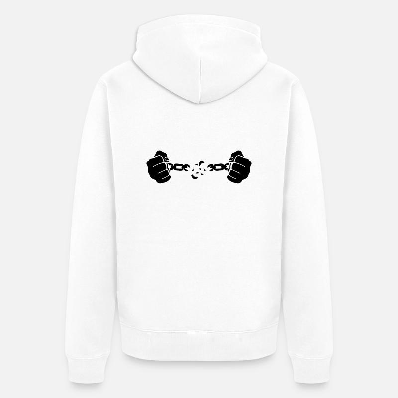 hand_kette_1 - Veste à capuche bio Premium Unisexe - blanc