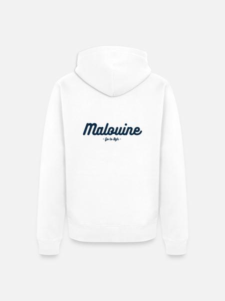 Malouine - Veste à capuche bio Premium Unisexe - blanc