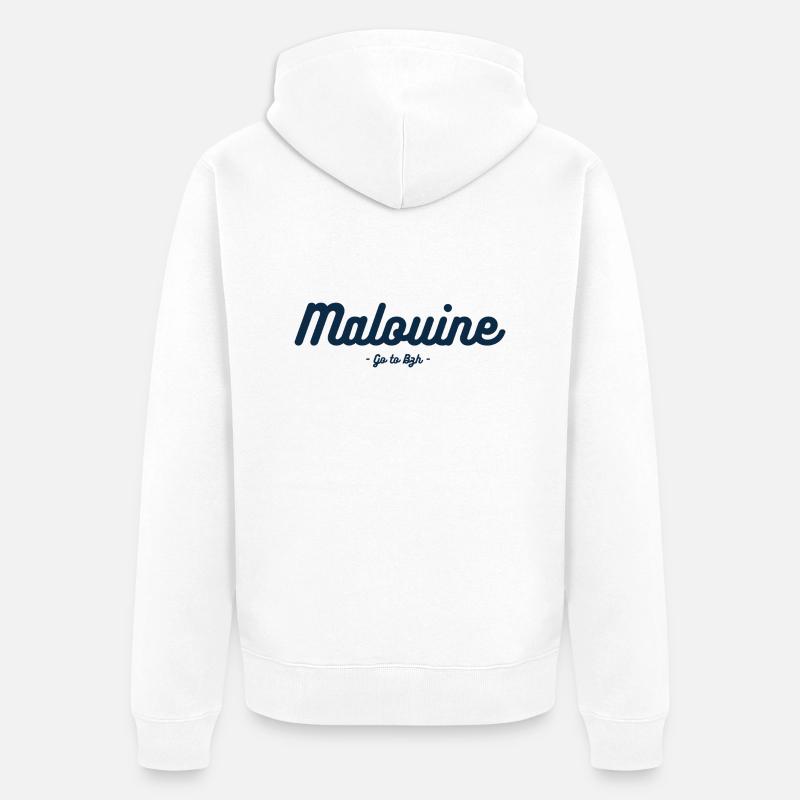 Malouine - Veste à capuche bio Premium Unisexe - blanc