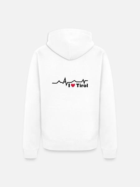 Herzschlag Tirol - Unisex Premium Bio Zip Hoodie - Weiß