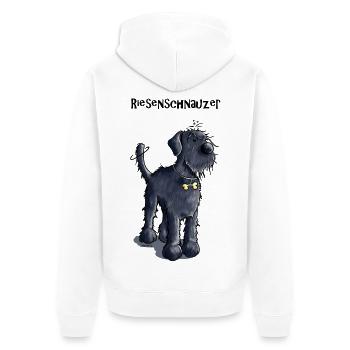Süßer Riesenschnauzer - Unisex Premium Bio Zip Hoodie - Weiß - Hinten - Thijin (182cm)