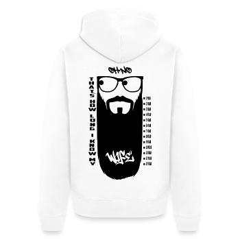 That's how long I've known my wife - Unisex Premium Organic Zip Hoodie - white - Back - Thijin (182cm)