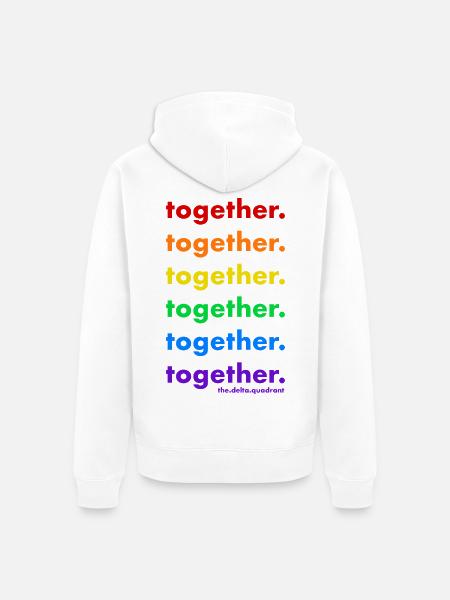 zusammen queer - Unisex Premium Bio Zip Hoodie - Weiß