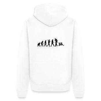 evolution daddy famille nombreuse - Veste à capuche bio Premium Unisexe - blanc - Dos - Thijin (182cm)