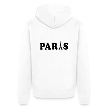 paris Tour Eiffel - Veste à capuche bio Premium Unisexe - blanc - Dos - Thijin (182cm)
