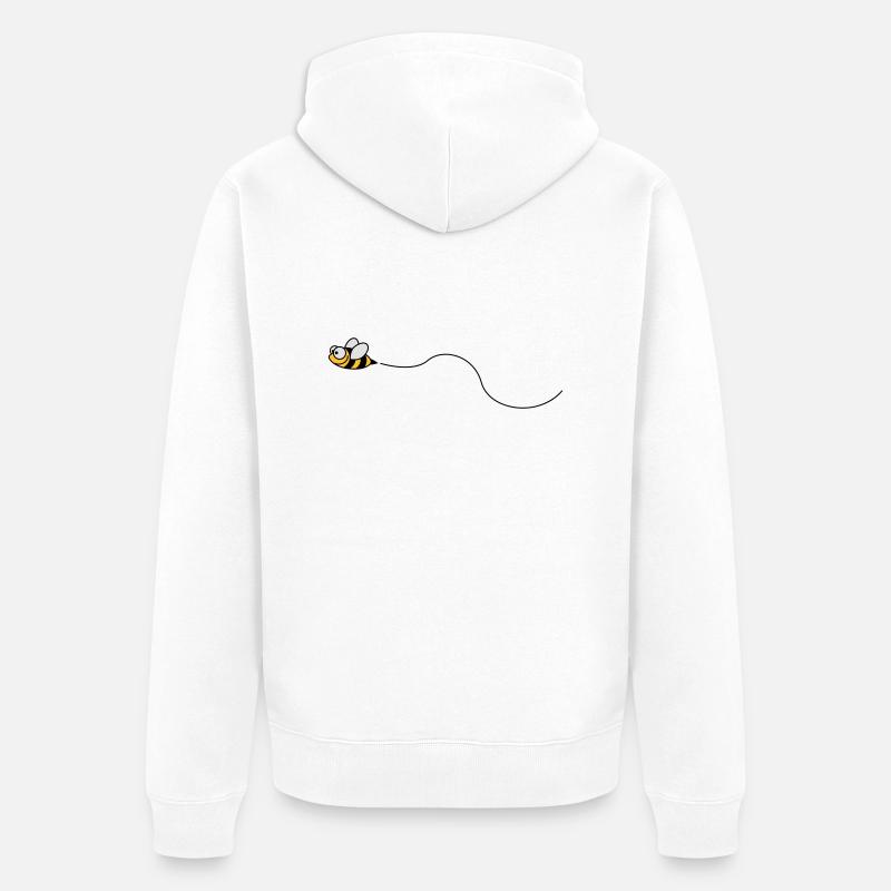 biene_3c - Veste à capuche bio Premium Unisexe - blanc
