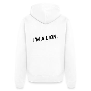 I’m a lion ! - Veste à capuche bio Premium Unisexe - blanc - Dos - Thijin (182cm)