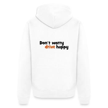 drive - Unisex Premium Organic Zip Hoodie - white - Back - Thijin (182cm)
