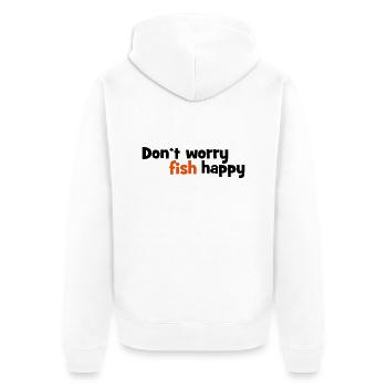 2541614 14062162 angeln - Unisex Premium Bio Zip Hoodie - Weiß - Hinten - Thijin (182cm)