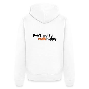 Nordic Walking - Unisex Premium Bio Zip Hoodie - Weiß - Hinten - Thijin (182cm)