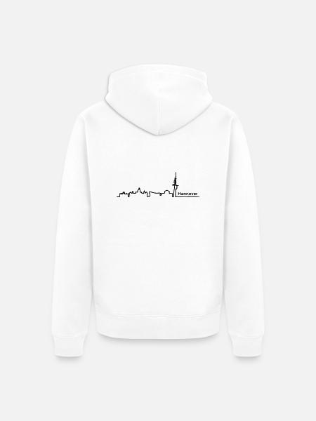 Hanover skyline - Unisex Premium Organic Zip Hoodie - white