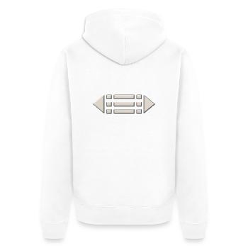 Amulet Atlantis,protection symbol, Ring Atlanteans - Unisex Premium Organic Zip Hoodie - white - Back - Thijin (182cm)