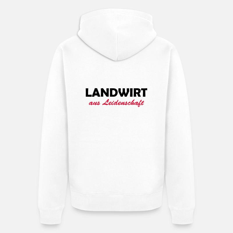 landwirt aus leidenschaft - Veste à capuche bio Premium Unisexe - blanc