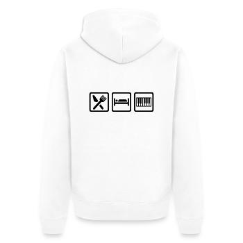 Eat Sleep Piano - Veste à capuche bio Premium Unisexe - blanc - Dos - Thijin (182cm)
